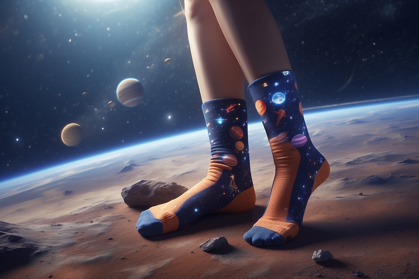Space Socks and Fashion: The Trend of Celestial Patterns in Footwear Design