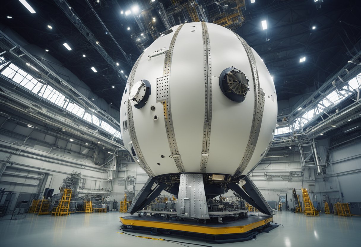 An advanced spacecraft undergoes rigorous safety testing to meet commercial spaceflight standards