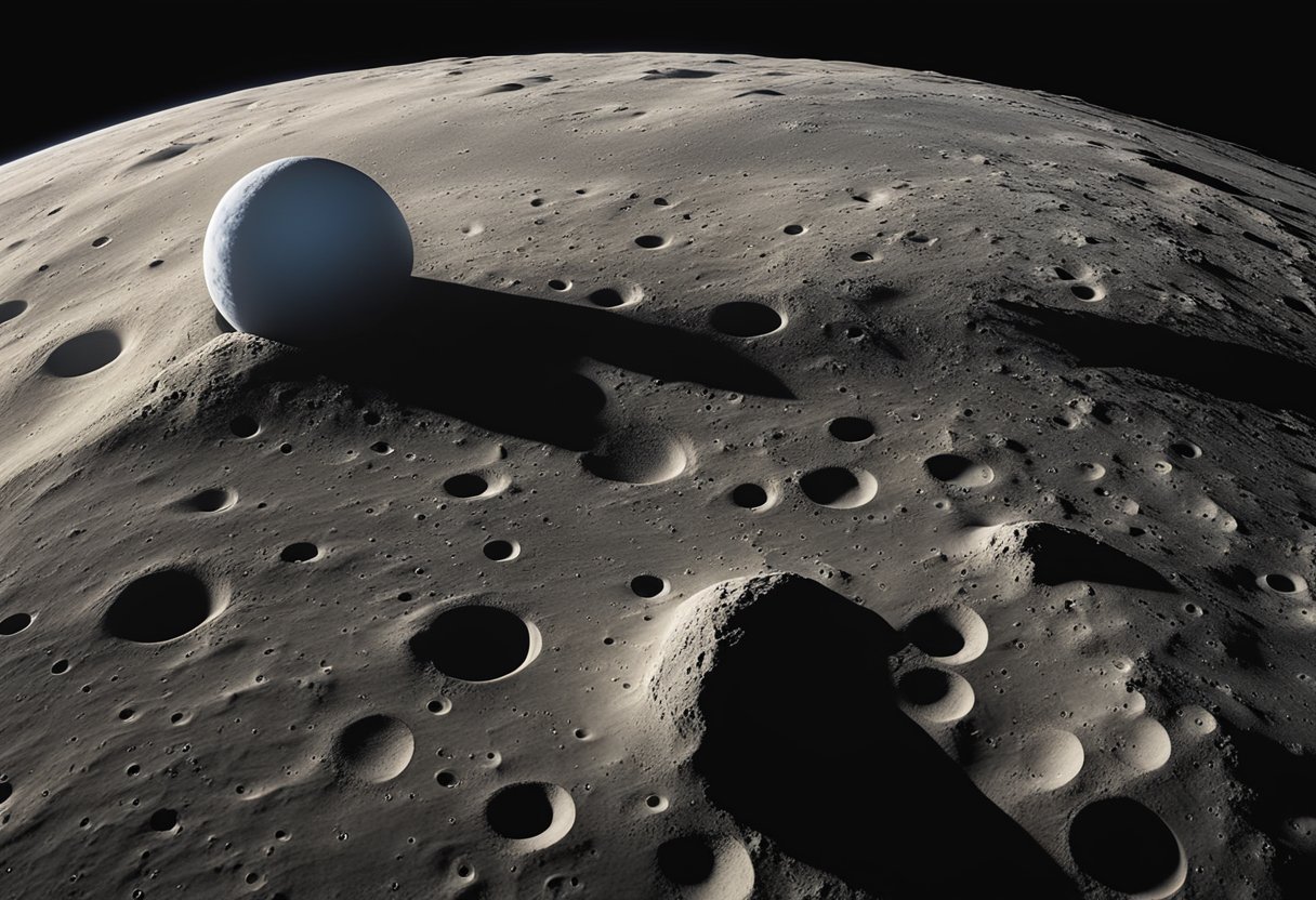 Lunar orbiters circle the moon, while landers explore its surface. A timeline shows past missions and future plans