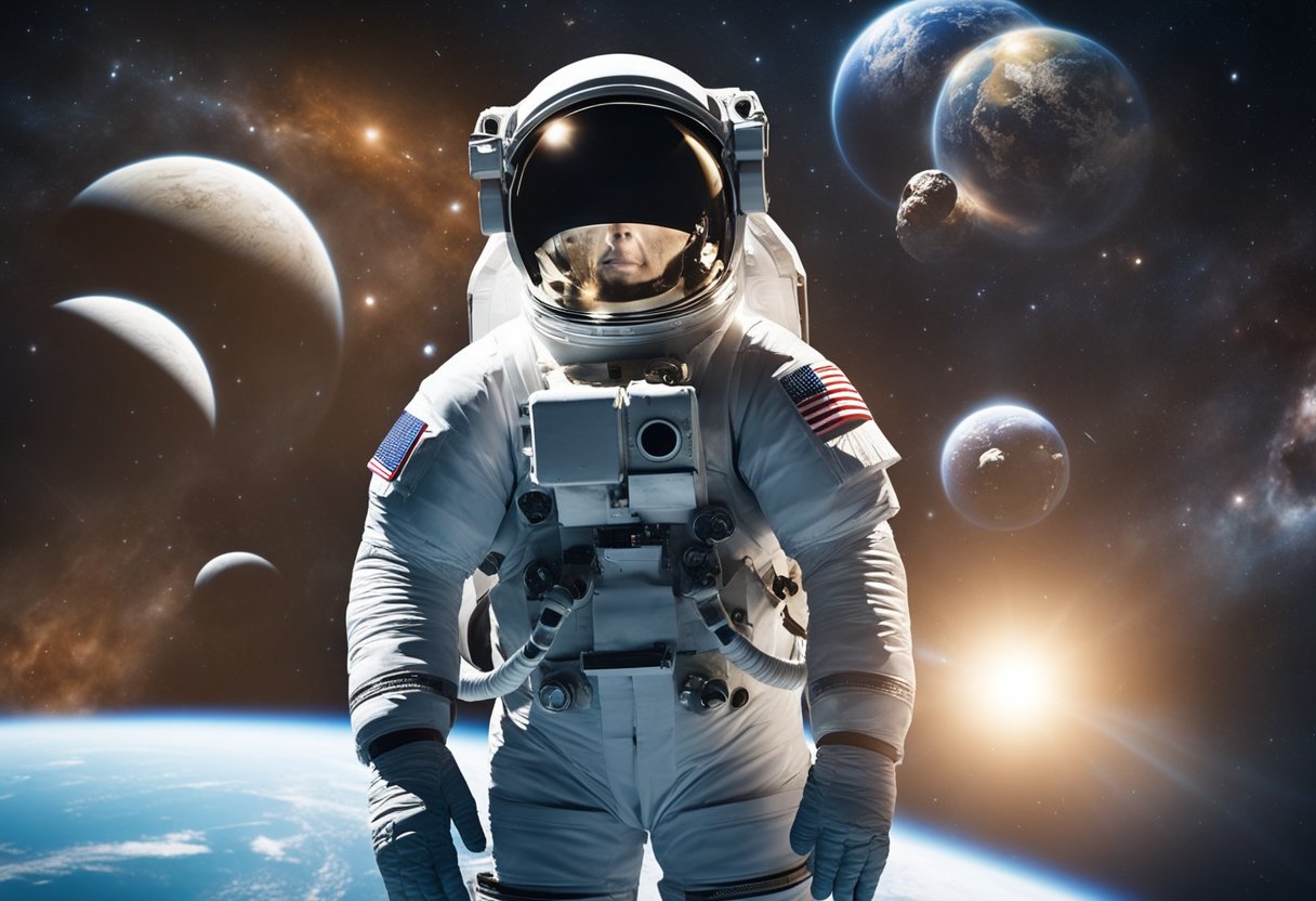 Astronauts share experiences in space. Emphasize physiological effects. Use scientific imagery
