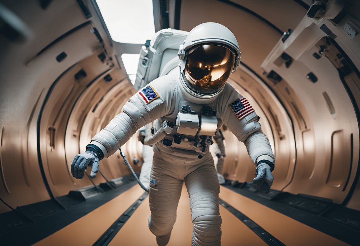 Astronaut training: Weighted squats, treadmill running, and resistance band exercises in a simulated Mars environment