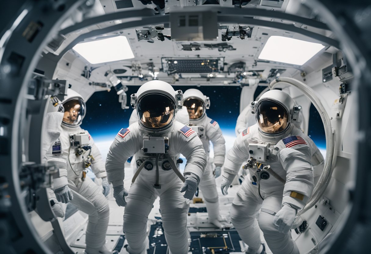 Astronaut Training and Selection: simulating zero-gravity, conducting experiments, and practicing emergency procedures in a space-like environment
