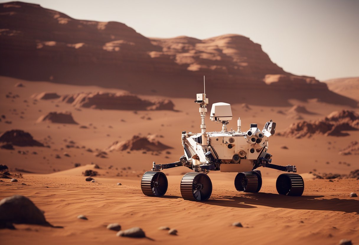 Mars rovers and spacecrafts land on the red planet, showcasing significant space mission achievements