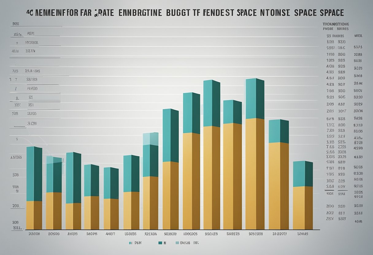 A bar graph comparing space agency budgets for emerging space nations