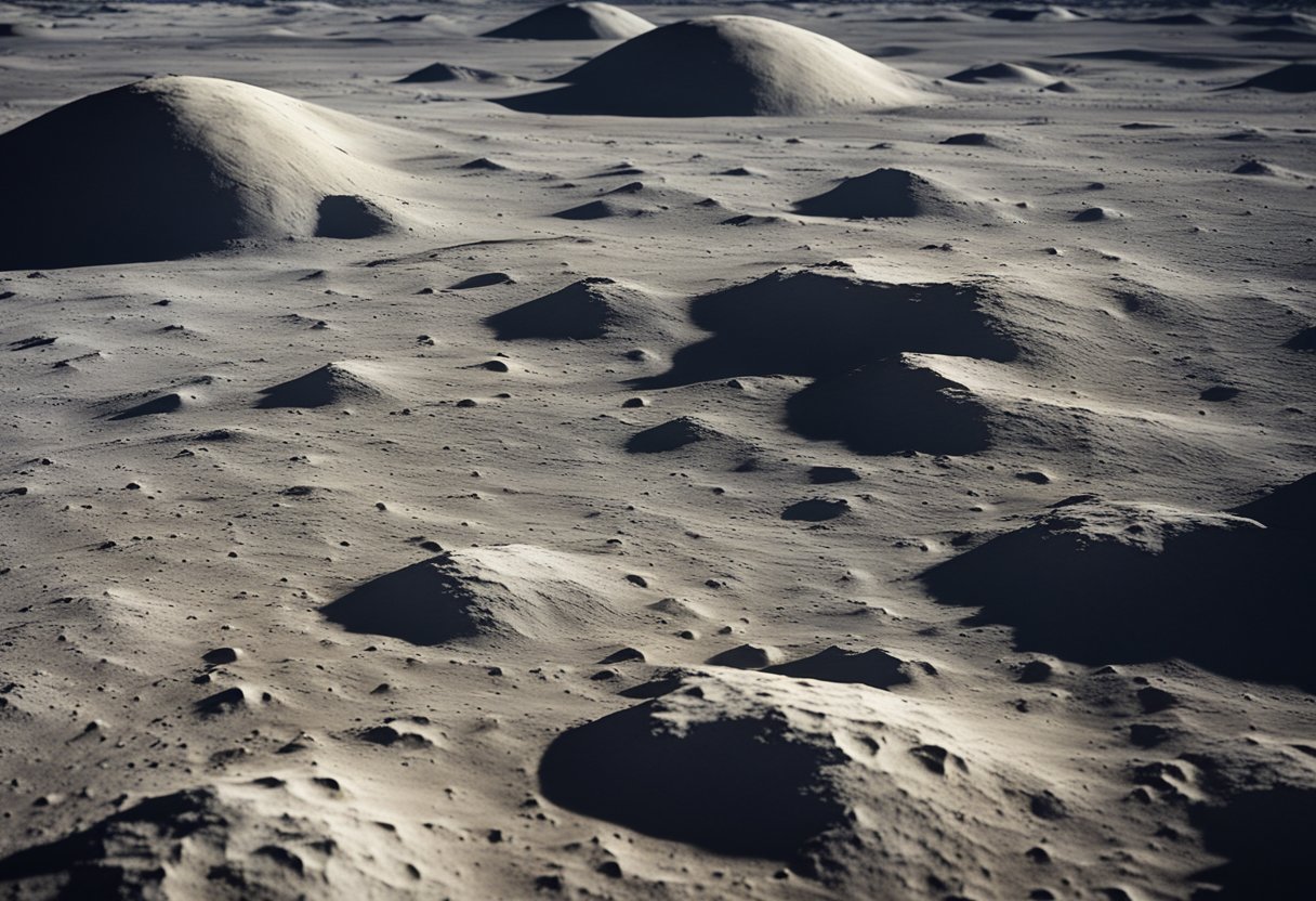 The lunar landscape is dotted with preserved Apollo landing sites, marked by historic footprints and equipment, while future missions plan to honor and protect this heritage