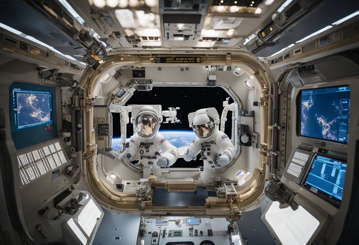 The International Space Station showcases advancements in space medicine and healthcare through various equipment and technology