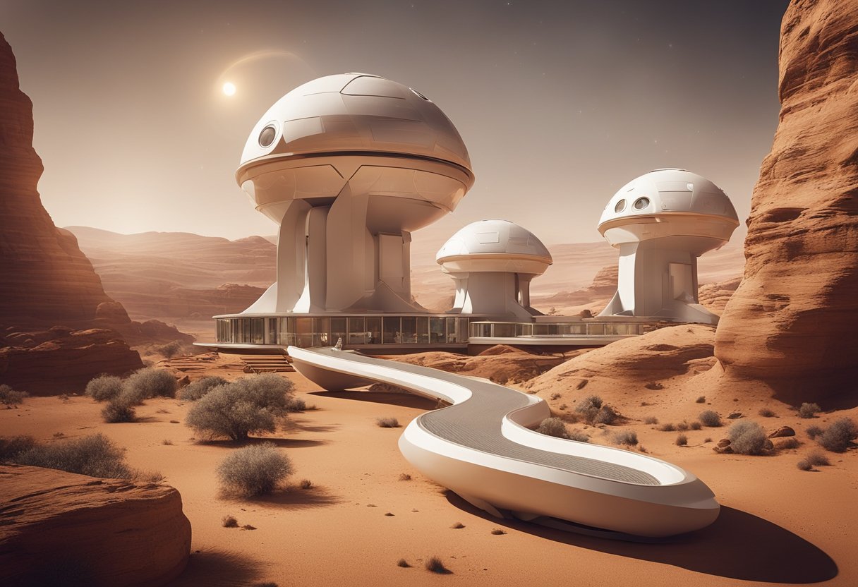 Conceptual designs for Martian habitats showcase advanced technology and innovation