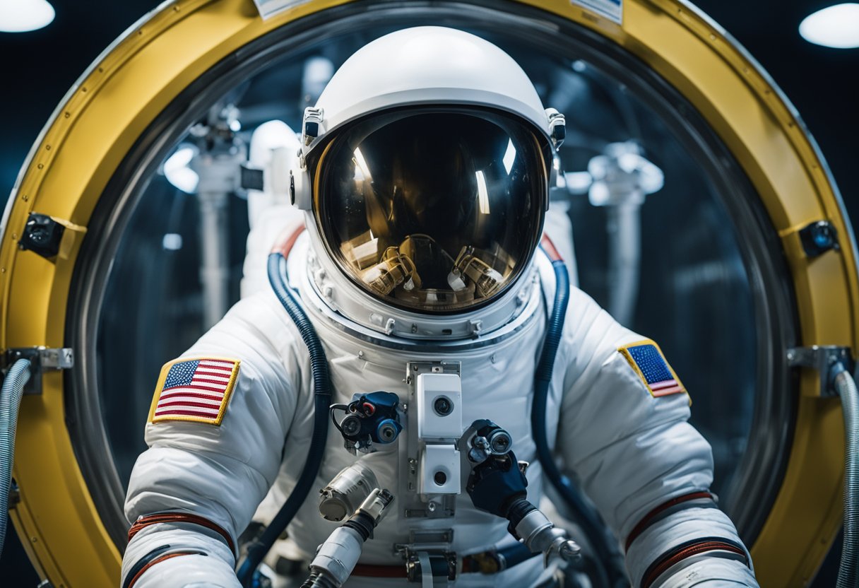 Astronaut wearing helmet - Space Suit Functionality and Safety